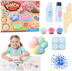 Set creativo DIY para hacer squishies antiestrés – huella de gato, 44 piezas