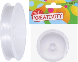 Hilo de nailon transparente para cuentas 0,6 mm, 14 m