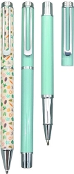Set de regalo CONCORDE Stella – bolígrafo y roller, azul claro