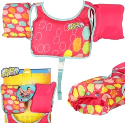 Chaleco de natación infantil rosa con manguitos Bestway 3-6 años, 19-30 kg