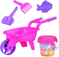 Set de jardín infantil con carretilla y accesorios – Rosa