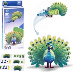 Modelo de cartón 3D pavo real – DIY