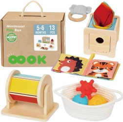 Caja educativa Montessori 6 en 1 para bebés de 5–6 meses WOOPIE