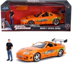 Rápidos y Furiosos Toyota Supra 1995 1:24 con figura de Brian O’Conner