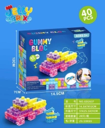 Bloques de gel blandos y coloridos para niños, 40 uds