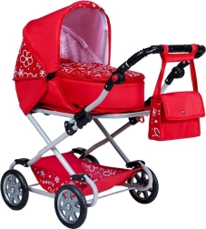 Cochecito infantil para muñecas 2 en 1 New Baby Monika rojo