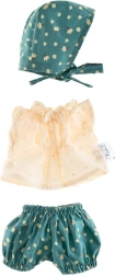 Conjunto para muñeca con gorrito 32 cm guisante crema