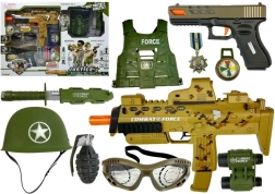Set militar infantil con pistolas MP7 de dardos de espuma