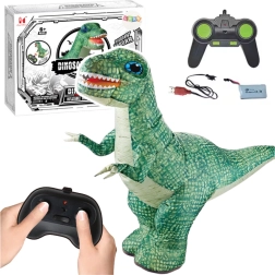 Gran dinosaurio hinchable RC con control remoto, verde