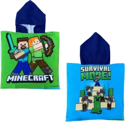 Poncho con capucha Minecraft 50 × 110 cm - 1 pieza
