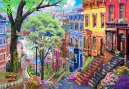Puzzle Ciudad primaveral de 1000 piezas de Bluebird