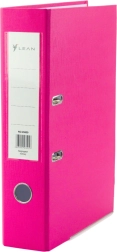 Archivador de oficina rosa A4 con mecanismo de palanca, 80 mm