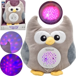 Búho de peluche con proyector y ruido blanco 2 en 1 – 10 nanas