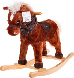 Unicornio balancín para niños 24m+ con asas de madera y sonidos
