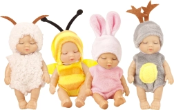 Muñeco bebé con ropa con motivos de animales