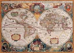 Puzzle Mapa del mundo antigua 1000 piezas