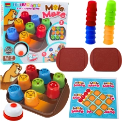 Juego Mole Maze 2v1 – Vasos rápidos y Tres en raya
