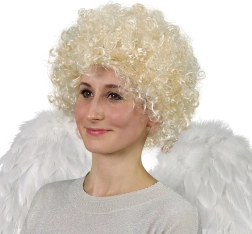 Peluca angelical corta con rizos