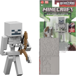 Figura de Minecraft Skeleton de la serie Redstone Charged con accesorios