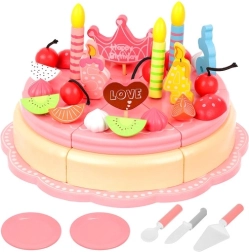 Pastel de cumpleaños de madera para niños