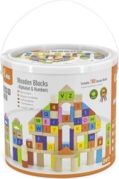 Viga bloques educativos de madera 100 uds – letras y números