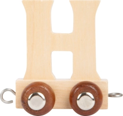 Vagón de madera con la letra H para tren de madera small foot