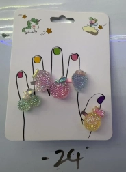 Set de anillos con frutas, 5 uds