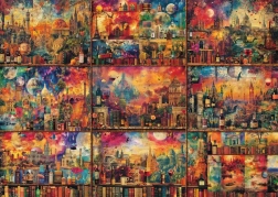 Puzzle Viajar con libros y vino 2000 piezas