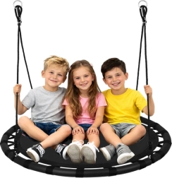 Columpio infantil nido de cigüeña de 100 cm, negro