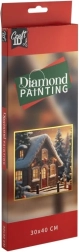 Pintura de diamantes Casita de invierno 30 × 40 cm