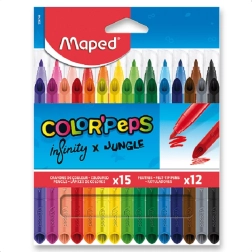 Lápices de colores Maped Color'Peps Infinity y rotuladores Color'Peps Jungle