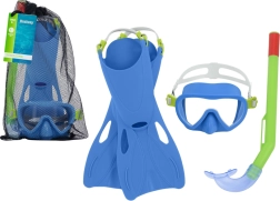 Set de snorkel azul Bestway: máscara, aletas y tubo
