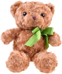 Osito de peluche marrón con lazo Jokomisiada