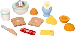 Juego de desayuno de madera con exprimidor para niños