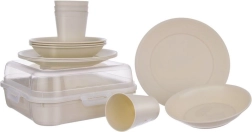 Set de picnic de plástico de 13 piezas con caja de transporte ORION