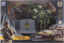 Set militar con dron, soldado y tanque