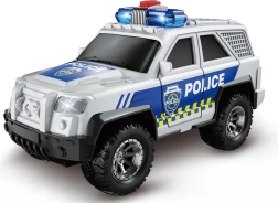 Coche de policía con efectos luminosos y sonoros de 15 cm