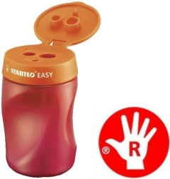 Sacapuntas ergonómico para diestros STABILO EASYsharpener naranja