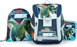 Set escolar Premium Light dinosaurio – mochila, bolsa y estuche