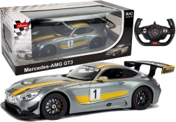 Coche R/C Mercedes-AMG GT3 Rastar 1:14 gris con control remoto