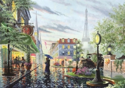 Puzle Lluvia de verano en París 2000 piezas