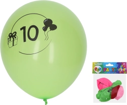 Globos inflables de 30 cm con el número 10 – set de 5 uds