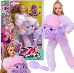 Woopie Royal muñeca Emi con disfraz de ovejita morado