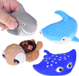 Animalitos de goma para el baño mundo marino 4 uds