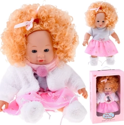 Muñeca interactiva Alicja 32 cm con rizos rubios – habla y balbucea
