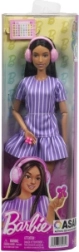 Barbie Fashionistas modelo con vestido morado a rayas