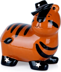 Hucha de cerámica tigre