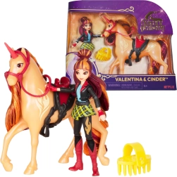 Unicorn Academy Valentina y Cinder – figura de niña y unicornio con accesorios