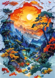 Trefl Puzzle Arte de Papel: Valle 1000 piezas