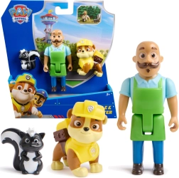 Paw Patrol – set de 3 figuras Rubble, el Sr. Porter y una mofeta